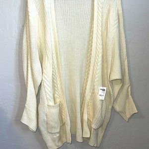 Knitted off white Charlotte Russe cardigan